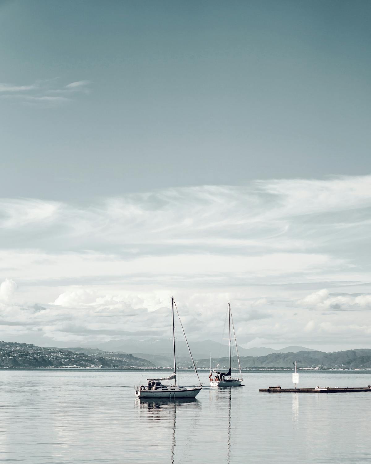Yacht sailing on open water