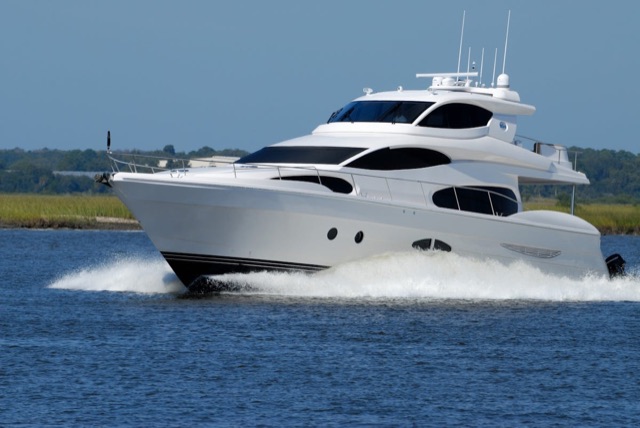 Yacht at sea on a sunny day