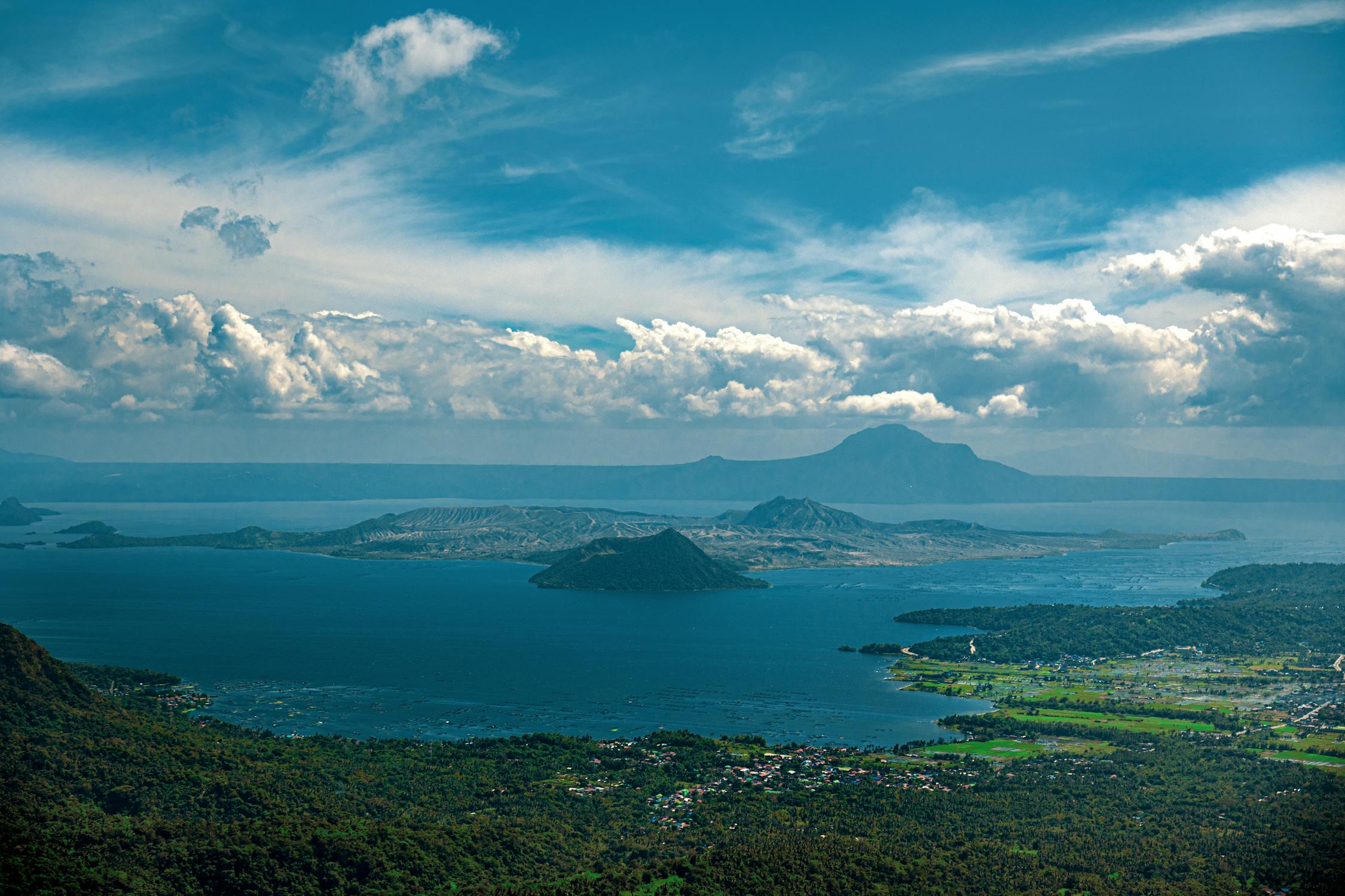 Volcanic island rising from the Mediterranean sea